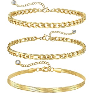 image:imageCicy Bell Ankle Bracelets for Women 18K Gold Layered Anklets Non TarnishStyle CGold D