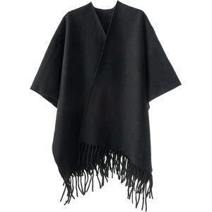 image:imageCicy Bell Womens Fringe Shawl Wraps Warm Fall Winter Sweaters 2026Black