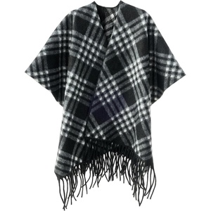 image:imageCicy Bell Womens Fringe Shawl Wraps Warm Fall Winter Sweaters 2026Black Plaid