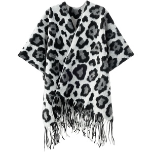 image:imageCicy Bell Womens Fringe Shawl Wraps Warm Fall Winter Sweaters 2026Leopard
