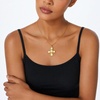 image:imageCicy Bell Cross Necklace for Women 18K Gold Plated Enamel Christian PendantGoldB