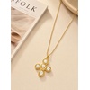 image:imageCicy Bell Cross Necklace for Women 18K Gold Plated Enamel Christian PendantGoldB
