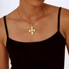 image:imageCicy Bell Cross Necklace for Women 18K Gold Plated Enamel Christian PendantGoldB