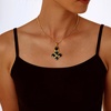 image:imageCicy Bell Cross Necklace for Women 18K Gold Plated Enamel Christian PendantGoldC