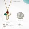 image:imageCicy Bell Cross Necklace for Women 18K Gold Plated Enamel Christian PendantGoldD