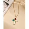 image:imageCicy Bell Cross Necklace for Women 18K Gold Plated Enamel Christian PendantGoldD