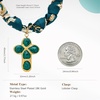 image:imageCicy Bell Cross Necklace for Women 18K Gold Plated Enamel Christian PendantGoldE