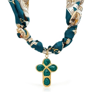 image:imageCicy Bell Cross Necklace for Women 18K Gold Plated Enamel Christian PendantGoldE
