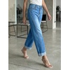 image:imageCicy Bell Womens Cropped Wide Leg Jeans Cuffed Barrel Denim Pants Blue