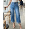 image:imageCicy Bell Womens Cropped Wide Leg Jeans Cuffed Barrel Denim Pants Blue
