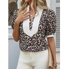 image:imageCicy Bell Womens Floral Puff Sleeve Tops Dressy Casual Boutique ShirtsLeopard