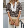 image:imageCicy Bell Womens Floral Puff Sleeve Tops Dressy Casual Boutique ShirtsLeopard