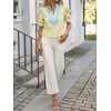 image:imageCicy Bell Womens Floral Puff Sleeve Tops Dressy Casual Boutique ShirtsYellow