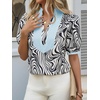 image:imageCicy Bell Womens Floral Puff Sleeve Tops Dressy Casual Boutique ShirtsZebra