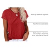 image:imageCicy Bell Womens Short Sleeve Tshirts Loose Casual Summer Basic Tees TopsDark Red