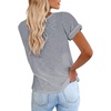 image:imageCicy Bell Womens Short Sleeve Tshirts Loose Casual Summer Basic Tees TopsGrey