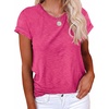 image:imageCicy Bell Womens Short Sleeve Tshirts Loose Casual Summer Basic Tees TopsRose Red