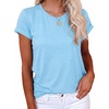 image:imageCicy Bell Womens Short Sleeve Tshirts Loose Casual Summer Basic Tees TopsSky Blue