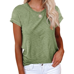 image:imageCicy Bell Womens Short Sleeve Tshirts Loose Casual Summer Basic Tees TopsArmy Green