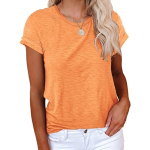 image:imageCicy Bell Womens Short Sleeve Tshirts Loose Casual Summer Basic Tees TopsOrange