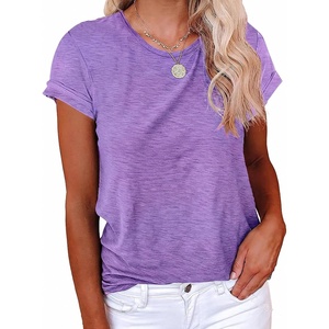 image:imageCicy Bell Womens Short Sleeve Tshirts Loose Casual Summer Basic Tees TopsPurple