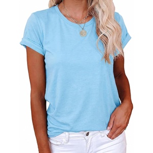 image:imageCicy Bell Womens Short Sleeve Tshirts Loose Casual Summer Basic Tees TopsSky Blue