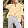image:imageCicy Bell Womens Peplum Button Down Blouse Summer Vneck Flowy Babydoll TopsBeige