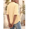 image:imageCicy Bell Womens Peplum Button Down Blouse Summer Vneck Flowy Babydoll TopsBeige