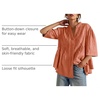 image:imageCicy Bell Womens Peplum Button Down Blouse Summer Vneck Flowy Babydoll TopsCaramel