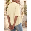 image:imageCicy Bell Womens Peplum Button Down Blouse Summer Vneck Flowy Babydoll TopsCreamy White