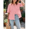 image:imageCicy Bell Womens Peplum Button Down Blouse Summer Vneck Flowy Babydoll TopsPink