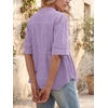 image:imageCicy Bell Womens Peplum Button Down Blouse Summer Vneck Flowy Babydoll TopsViolet