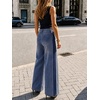 image:imageCicy Bell Womens Wide Leg Jeans Side Striped High Waisted Denim PantsBlue
