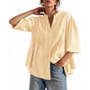image:imageCicy Bell Womens Peplum Button Down Blouse Summer Vneck Flowy Babydoll TopsBeige