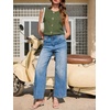 image:imageCicy Bell Womens Cropped Sweater Vests Sleeveless Button Up Knit Tank TopsArmy Green