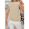 image:imageCicy Bell Womens Cropped Sweater Vests Sleeveless Button Up Knit Tank TopsBeige