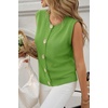 image:imageCicy Bell Womens Cropped Sweater Vests Sleeveless Button Up Knit Tank TopsGreen