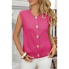 image:imageCicy Bell Womens Cropped Sweater Vests Sleeveless Button Up Knit Tank TopsHot Pink
