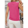 image:imageCicy Bell Womens Cropped Sweater Vests Sleeveless Button Up Knit Tank TopsHot Pink