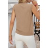 image:imageCicy Bell Womens Cropped Sweater Vests Sleeveless Button Up Knit Tank TopsKhaki