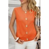 image:imageCicy Bell Womens Cropped Sweater Vests Sleeveless Button Up Knit Tank TopsOrange
