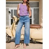image:imageCicy Bell Womens Cropped Sweater Vests Sleeveless Button Up Knit Tank TopsPurple