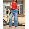 image:imageCicy Bell Womens Cropped Sweater Vests Sleeveless Button Up Knit Tank TopsRed