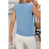 image:imageCicy Bell Womens Cropped Sweater Vests Sleeveless Button Up Knit Tank TopsSky Blue