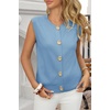 image:imageCicy Bell Womens Cropped Sweater Vests Sleeveless Button Up Knit Tank TopsSky Blue