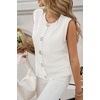 image:imageCicy Bell Womens Cropped Sweater Vests Sleeveless Button Up Knit Tank TopsWhite