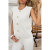 image:imageCicy Bell Womens Cropped Sweater Vests Sleeveless Button Up Knit Tank TopsWhite