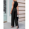 image:imageCicy Bell Womens 2 Piece Outfits V Neck Blazer Vest and Wide Leg Pants SetsBlack