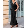 image:imageCicy Bell Womens 2 Piece Outfits V Neck Blazer Vest and Wide Leg Pants SetsBlack