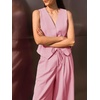 image:imageCicy Bell Womens 2 Piece Outfits V Neck Blazer Vest and Wide Leg Pants SetsLight Pink